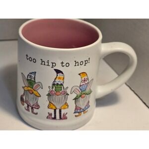Carrot Patch Cottage Too Hip To Hop Easter Gnome Coffee Mug Pink Interior